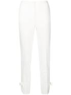 Blumarine High-waisted Cropped Trousers - White