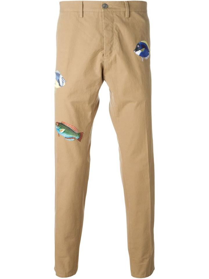 Pt01 Embroidered Fish Trousers