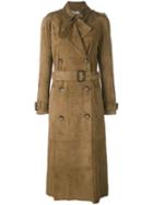 Desa 1972 - Belted Trench Coat - Women - Leather - 38, Women's, Green, Leather