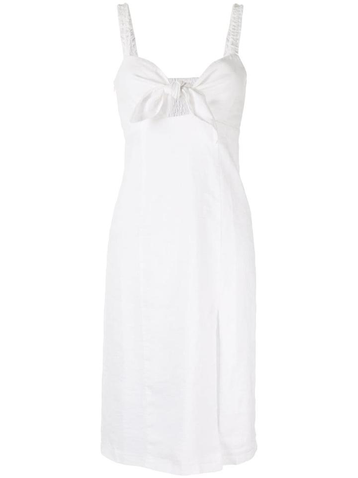 Venroy Front Tie Dress - White