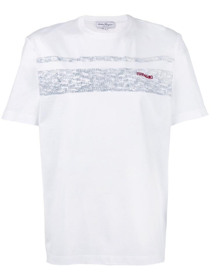 Salvatore Ferragamo - Logo T-shirt - Men - Cotton - L, White, Cotton