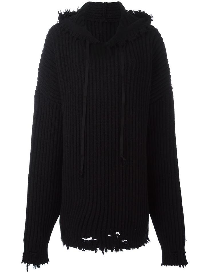 Unravel Project Oversized Jumper, Women's, Size: Xs, Black, Virgin Wool/cashmere