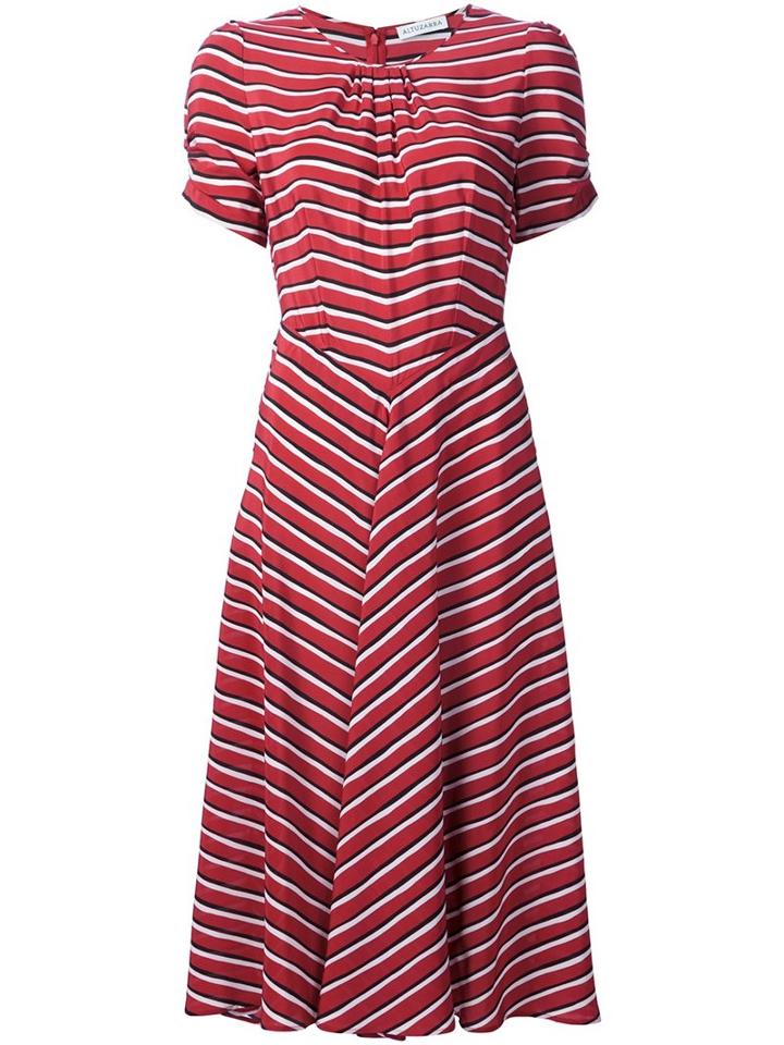 Altuzarra Striped Ruched Detail Dress
