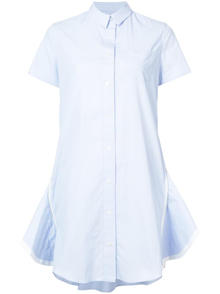 Sacai Boxy Shirt Dress - Blue