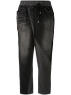 Miharayasuhiro Twisted Denim Trousers, Women's, Size: 38, Black, Cotton