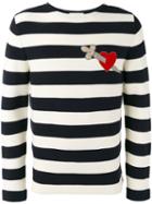 Gucci Heart Dagger Striped Sweatshirt, Men's, Size: Large, Blue, Cotton