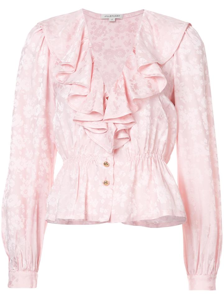 Jill Stuart Sara Frilled Blouse - Pink & Purple