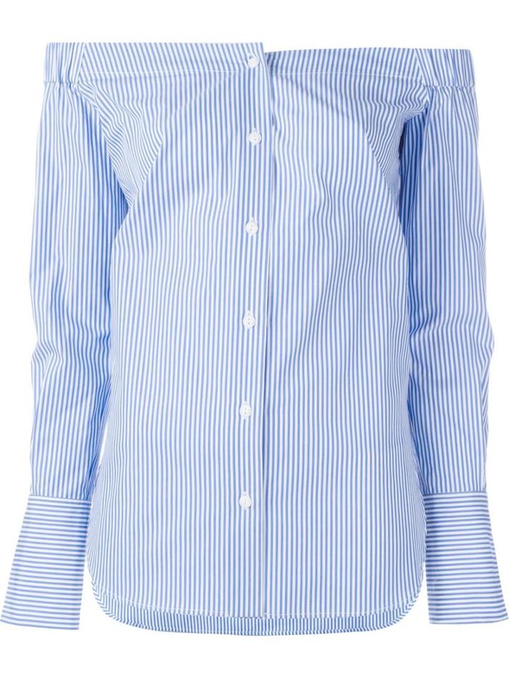 Rag & Bone Off Shoulder Top, Women's, Size: M, Blue, Cotton