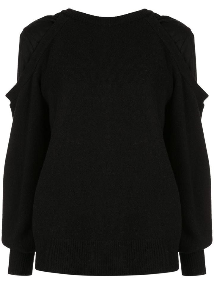 Le Ciel Bleu Cut Out Shoulders Jumper - Black