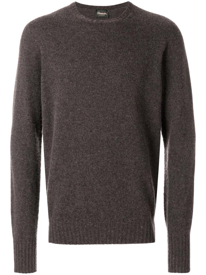 Drumohr Cashmere Crew Neck Sweater - Brown