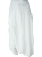 Andrea Ya Aqov Cropped Sarouel Trousers, Women's, Size: S, White, Cotton/linen/flax/cupro/spandex/elastane