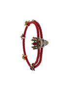 Alexander Mcqueen Skull Charm Bracelet - Red