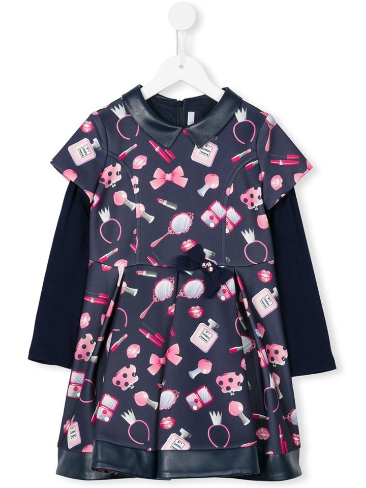 Loredana Make-up Print Dress, Toddler Girl's, Size: 2 Yrs, Blue