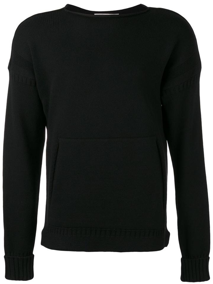Stella Mccartney Kangaroo Pocket Pullover, Men's, Size: Large, Black, Polyamide/viscose/wool