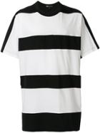 Y-3 Striped Oversized Long T-shirt - Black