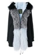 Mr & Mrs Italy Trimmed Hood Midi Parka - Black