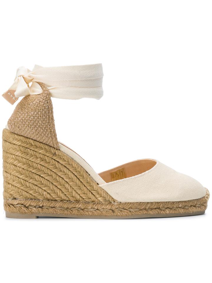 Castañer Carina Espadrille Wedges - Nude & Neutrals
