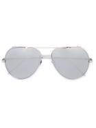 Linda Farrow - Aviator Sunglasses - Women - Metal (other) - One Size, Women's, Grey, Metal (other)