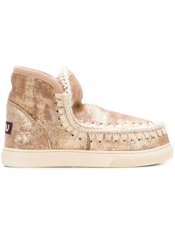 Mou Sheepskin Boots - Metallic