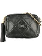 Chanel Pre-owned 1986-1988 Cc Fringe Chain Shoulder Bag - Black