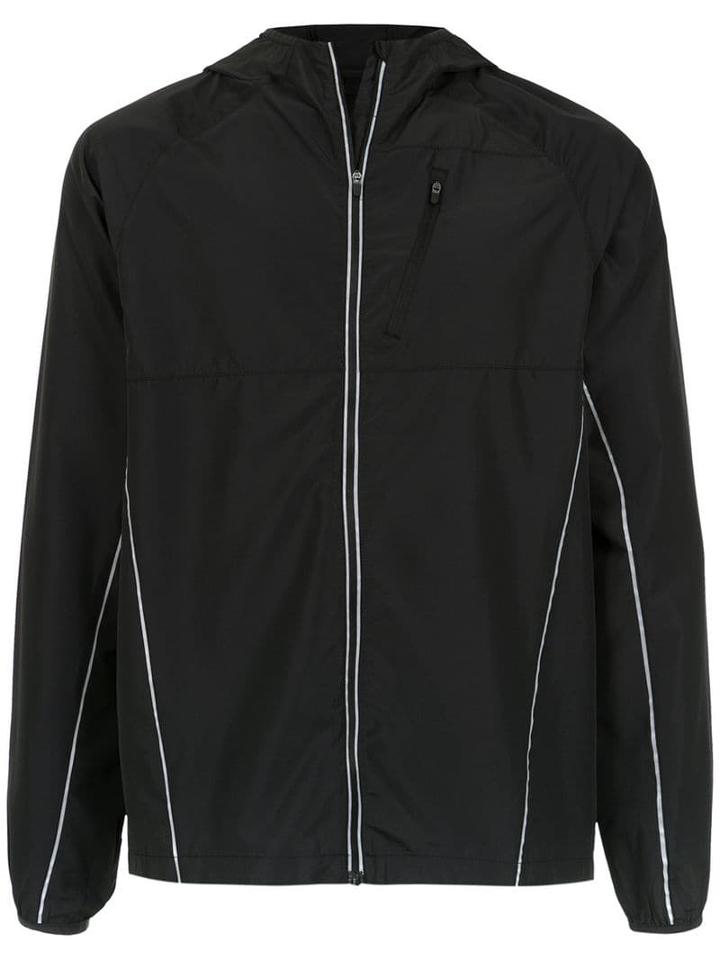 Track & Field Hooded Wind Breaker - Black