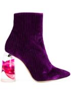 Ellery Contrast-heel Boots - Pink & Purple