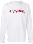 Palm Angels Printed Logo Sweatshirt - White
