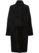 32 Paradis Sprung Frères Reversible Coat, Women's, Size: Medium, Brown, Cashmere/wool/lamb Fur