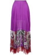 Roberto Cavalli Pleated Skirt - Pink & Purple
