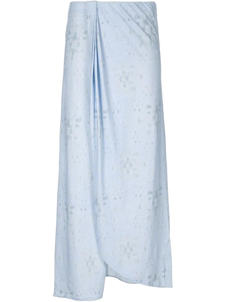 Baja East Long Wrap Skirt - Blue