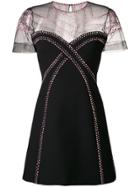 Versace Collection Rhinestone-embellished Mini Dress - Black