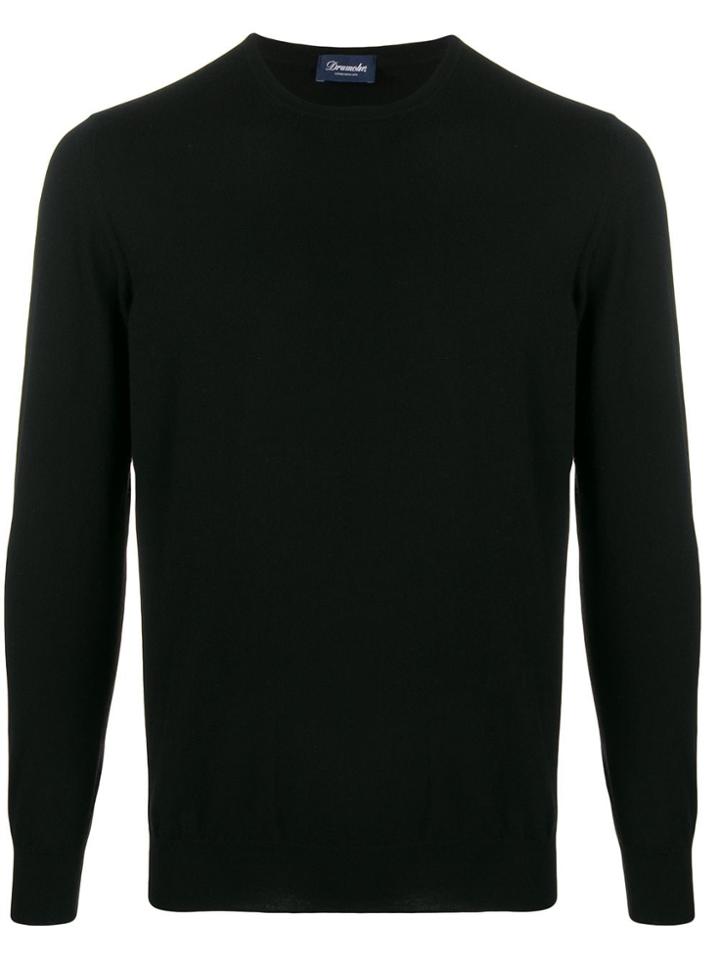 Drumohr Cashmere Crew-neck Jumper - Black