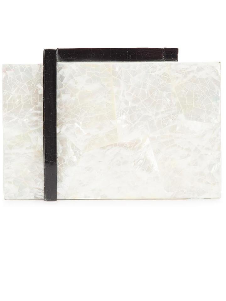 Nathalie Trad Mother Of Pearl 'astrid' Clutch, Women's, White