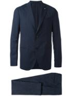 Lardini - Light Check Two-piece Suit - Men - Cupro/viscose/wool - 50, Blue, Cupro/viscose/wool