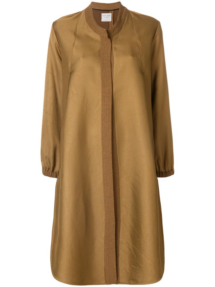 Forte Forte Flared A-line Coat - Brown
