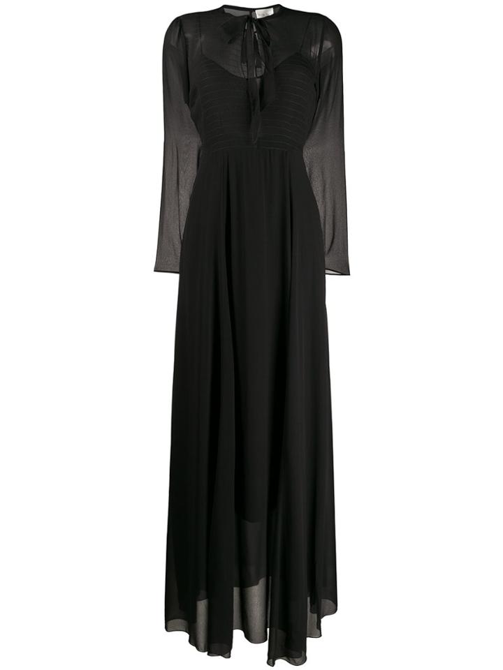 Forte Forte Tie Fastening Long Dress - Black