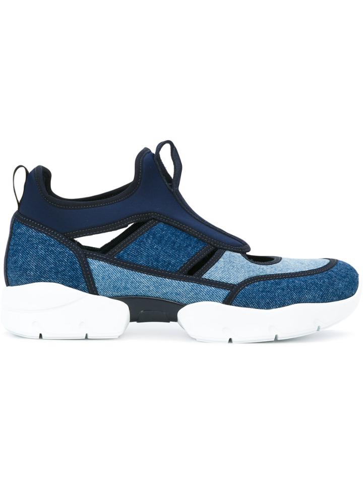 Msgm Panelled Sneakers - Blue