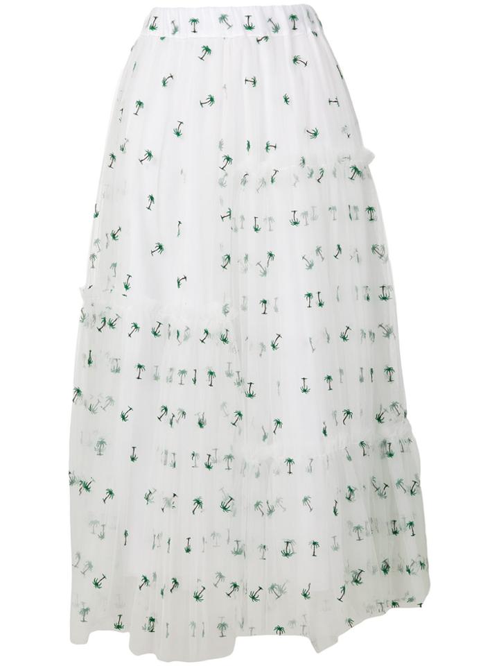 P.a.r.o.s.h. Nypalm Skirt - White