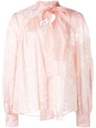 Rosie Assoulin Tie Neck Blouse - 681-ballerina Pink