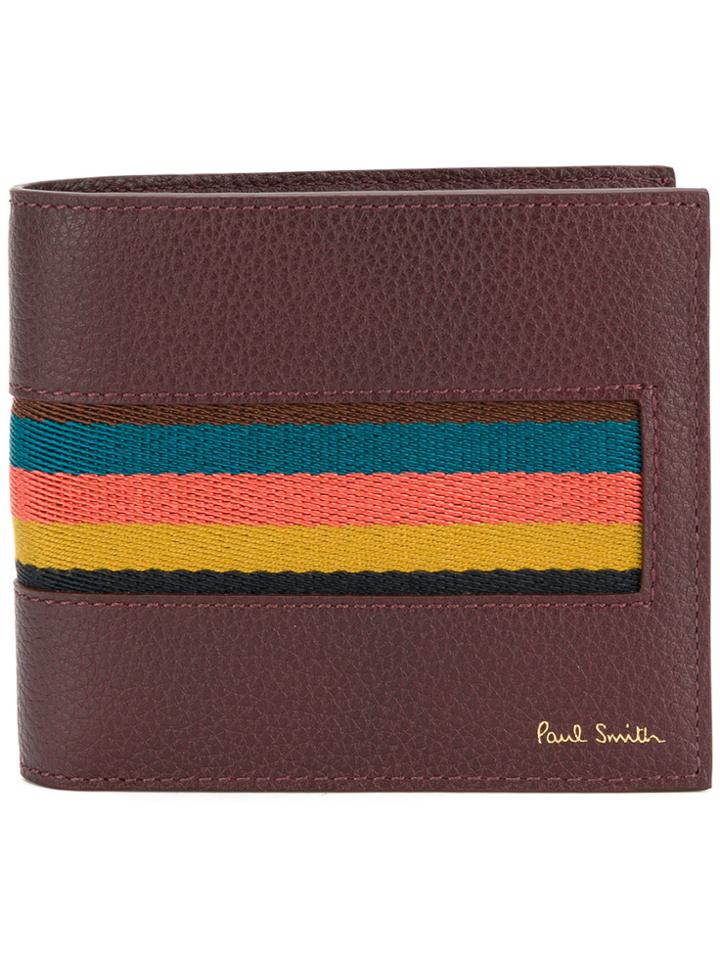 Paul Smith Bright Stripe Webbing Billfold Wallet - Pink & Purple