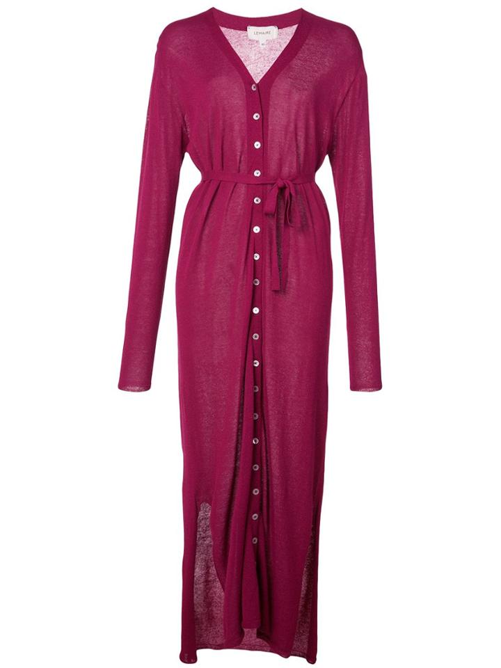 Lemaire Tie-fastening Knitted Dress - Purple