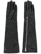 Karl Lagerfeld Rocky Slouchy Long Gloves - Black
