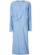Lemaire Twisted Draped Dress - Blue