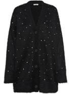 Miu Miu Embellished Oversized Cardigan - Black