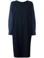 Sofie D'hoore Contrast Sleeve Dress, Women's, Size: 36, Blue, Wool/cotton