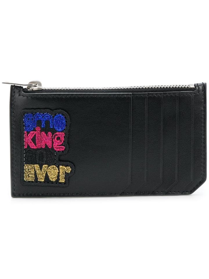Saint Laurent Patch-embellished Wallet - Black