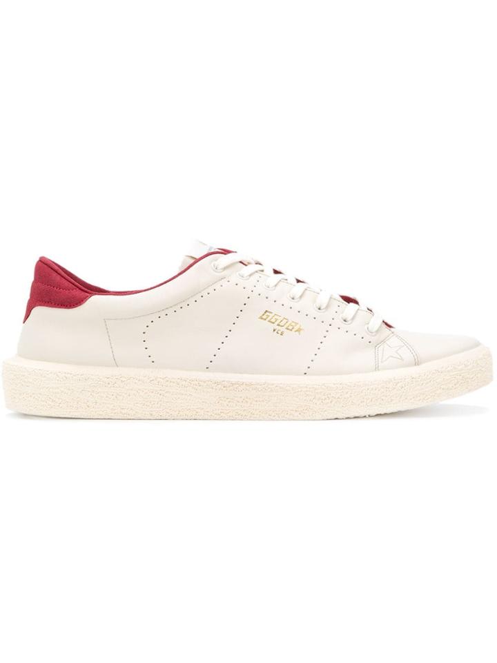 Golden Goose Deluxe Brand Perforated Logo Sneakers - Nude & Neutrals
