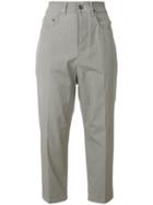 Rick Owens Drkshdw High Rise Cropped Trousers - Grey
