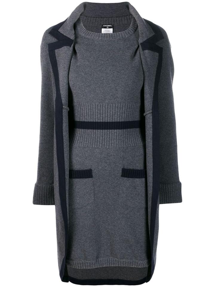 Chanel Pre-owned 2008's Knitted Dress And Coat - Grey