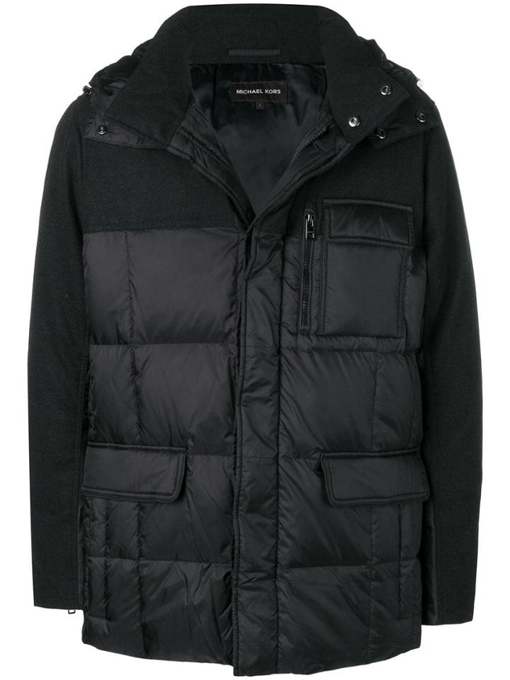 Michael Michael Kors Hooded Padded Coat - Black